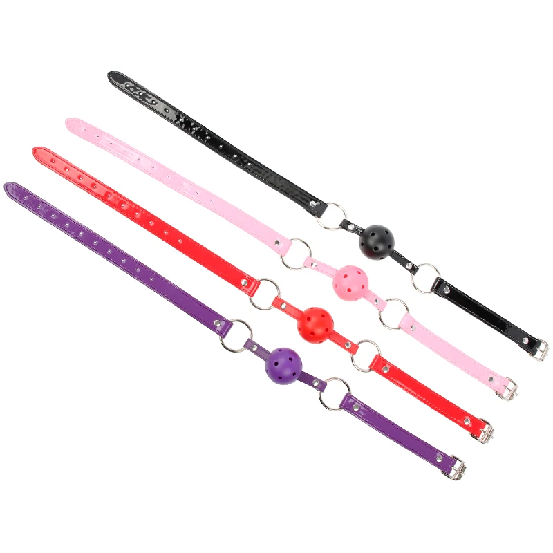 2021 New design silicone gag ball bdsm bondage bone ball ring gag without strap leather ball gag for animals