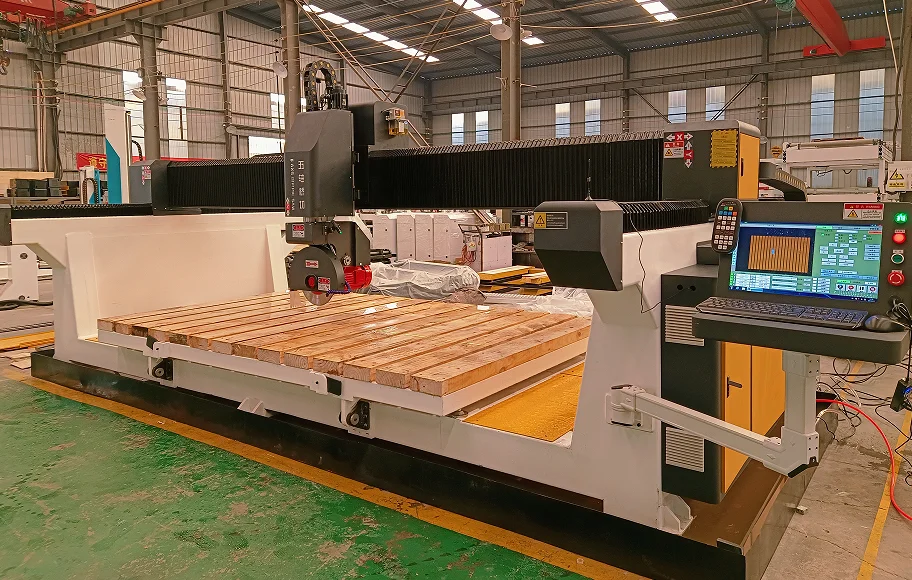 GD-3220 Heavy Duty Stone Processing Machinery 5 Axis Quartz Marble Granite Stone Cutting CNC Bridge Saw Stone Cutting Machine