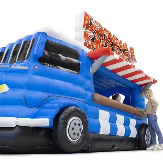 Outdoor Event Inflatable Food Truck Stand PVC Carnival Treat Shop Booth Model LED Party Tent Economical Blow Sale Balloon