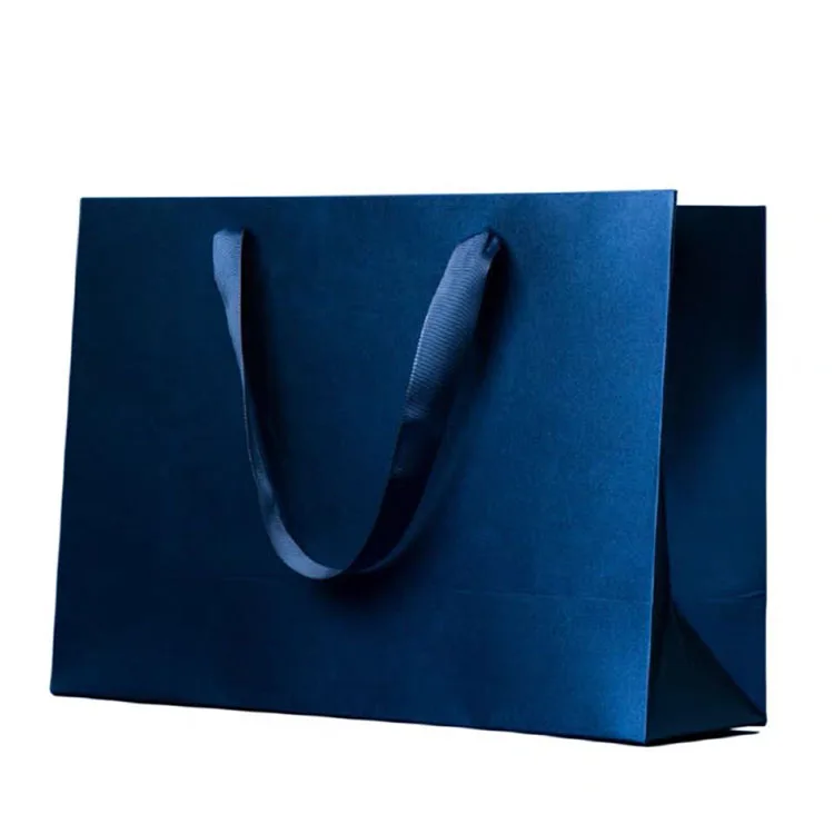 
custom luxury paper packaging hand bags high quality customized paper shopping bag black 