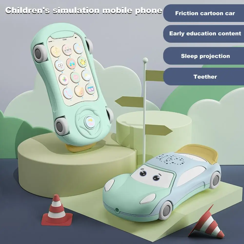 Kids Car Toy Bilingual Projection Mobile Phone  Learning Educational Toys With Montessori Interactive Story Machine Toddler