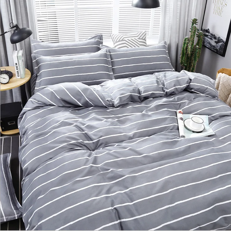 Good quality elegant small MOQ hotel use luxury design bedding set from china