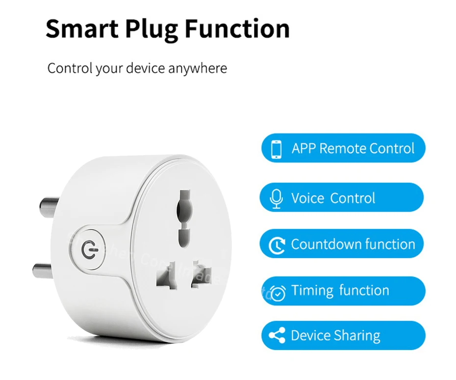 Smart Plug WiFi Outlet Works with Siri Alexa Google Home Smart Socket with Timer Function Remote Control