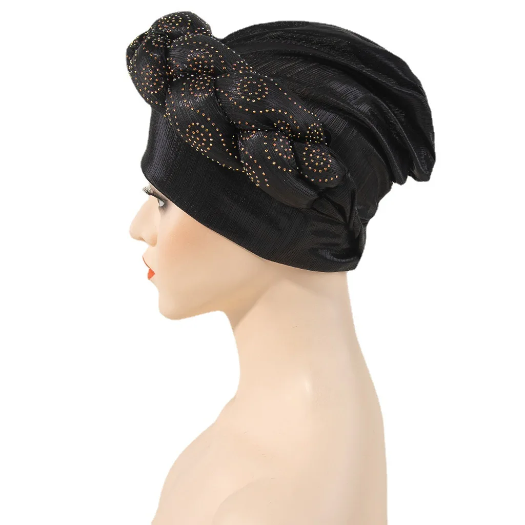 Turban Hats Women Muslim Headscarf Wholesale Braided Head India Turban Hat For Women