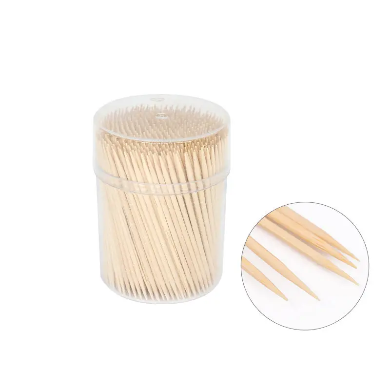 Party Fruit Use Disposable Bamboo Toothpicks With Custom Printing Pattern Logo Disposable Eco-friendly Toothpick