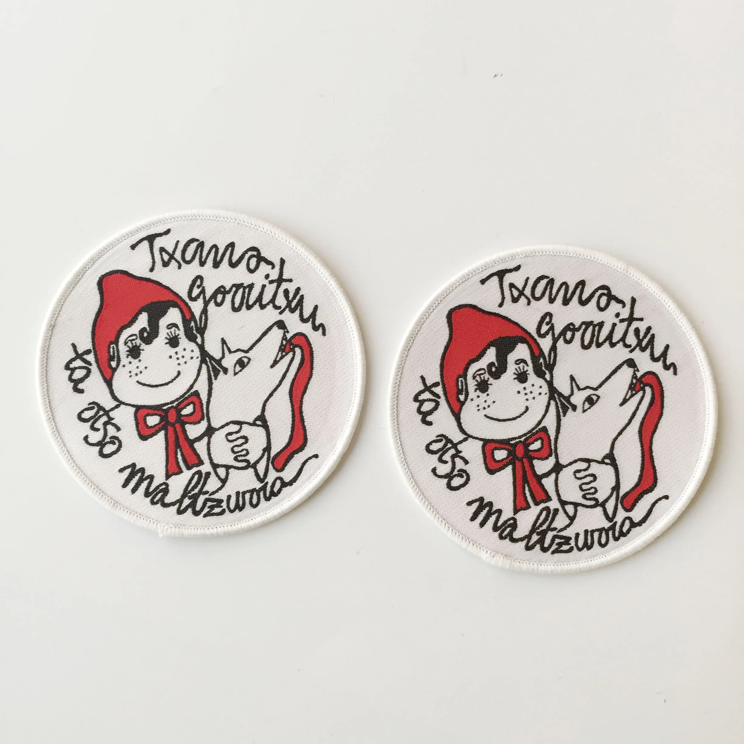 Personalized Custom  Woven Logo Patch with Velcro Backing Woven Iron on Patches  For Jacket Clothing Hat