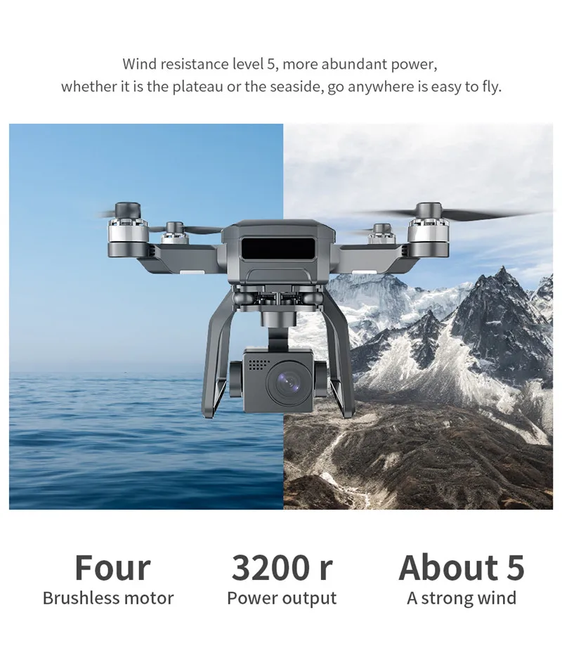 F7 4K PRO Camera Drone GPS 5G WiFi FPV 3KM 3 Axis Gimbal EIS Professional Brushless Quadcopter RC Foldable Drone