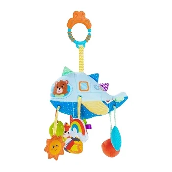 Manufacturer air plane car ship Soft stuffed Activity Plush Pull String Sensory baby Hanging Toys for baby bed stroller crib cot