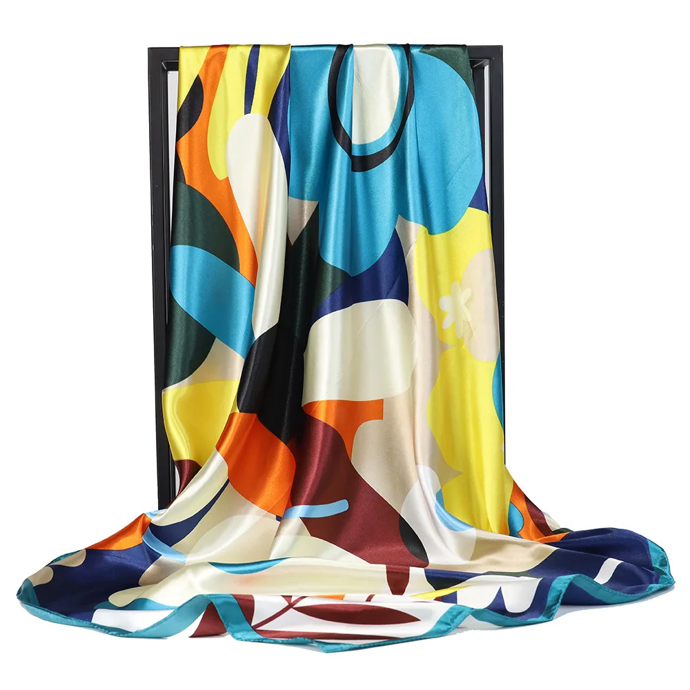 China wholesale high quality square scarf fashionable small decorated silk scarf