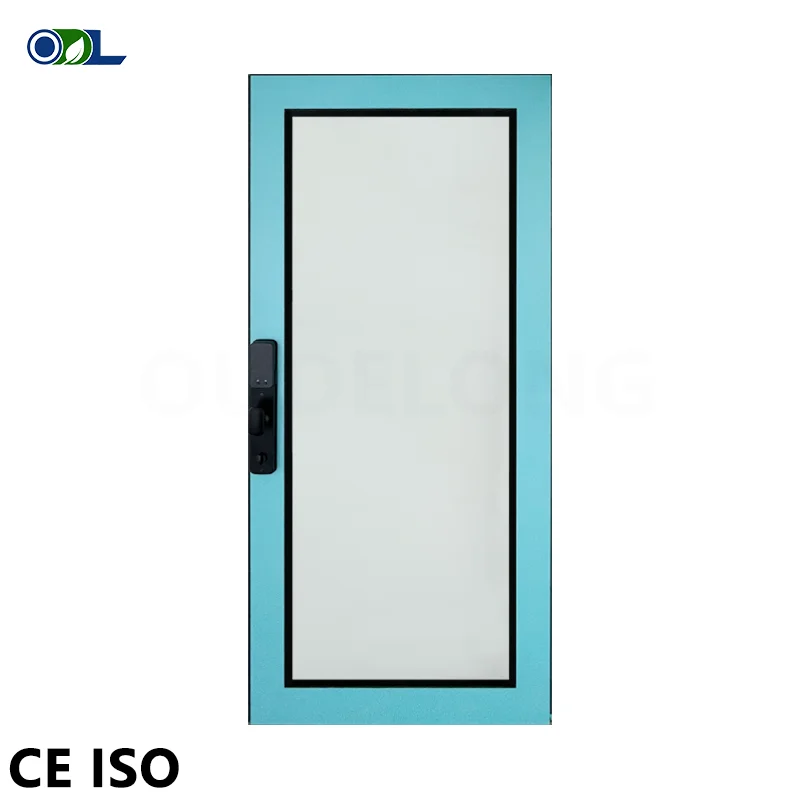 GMP standard large glass clean window door magnetic interlock clear door clean door