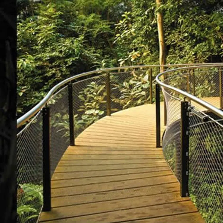 Flexible stainless steel 304 316 wire rope mesh net for garden fence