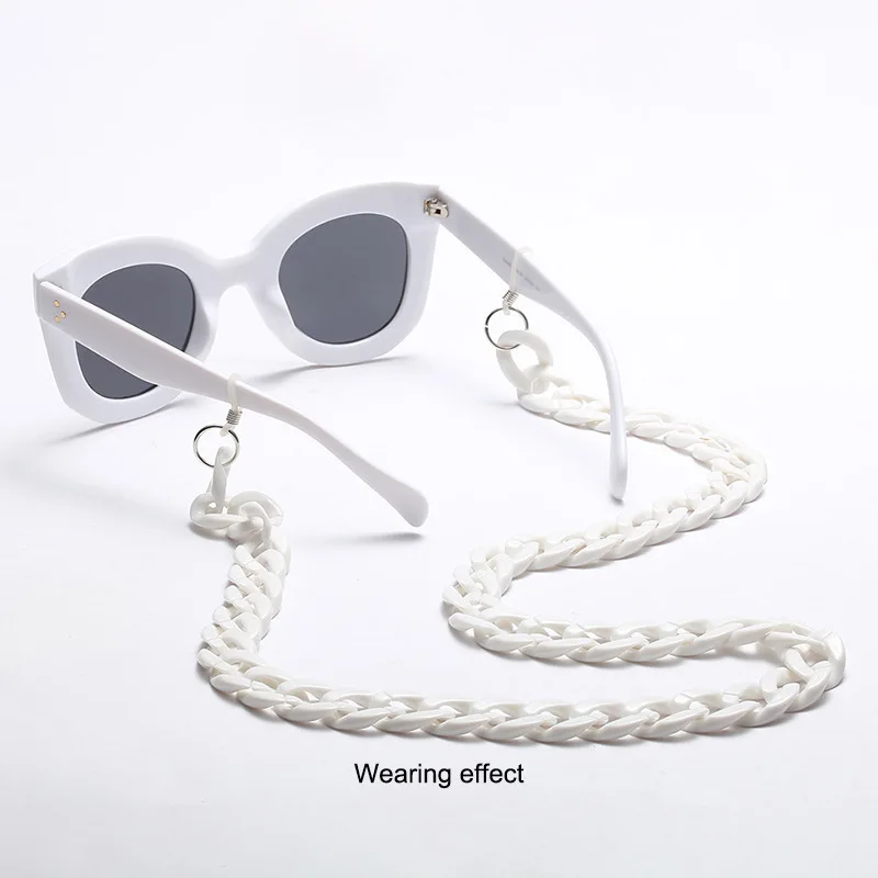 HOT Fashion Acrylic Reading Glasses Hanging Neck Chain Sunglasses Chain & Largands 18 Colors Glasses Chain sunglasses strap