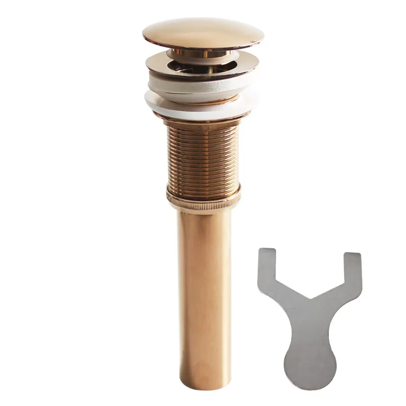 1.25 inch High quality PVC rose gold wash basin drain pop up clack click drainer