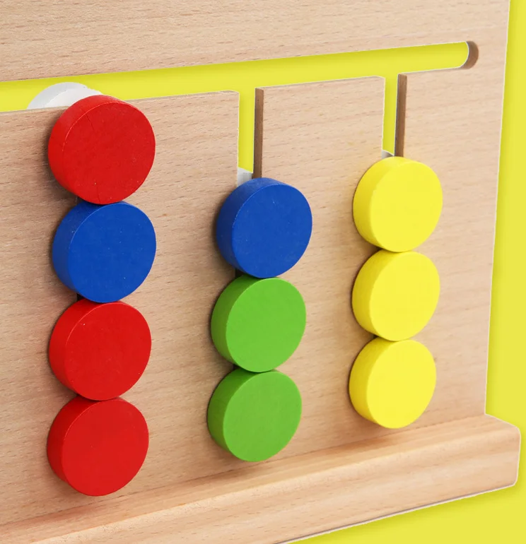 Hot sale Wooden Wooden toy four color game Wooden color cognitive toys Wooden color matching game for kids