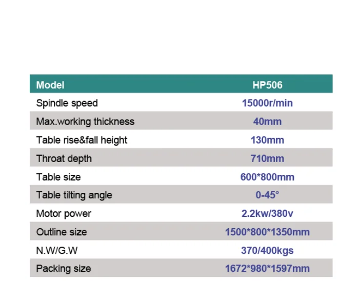 Spindle forming machine Woodworking milling Weihai useful tool