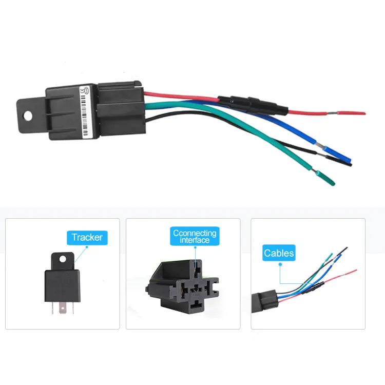 Yuntrack CJ720-4G Real timing Relay Vehicle GPS tracker without SIM card