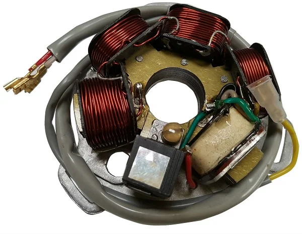 hot selling spare parts electronic stator plate sil k2 new longer wires spade for lambretta 12v