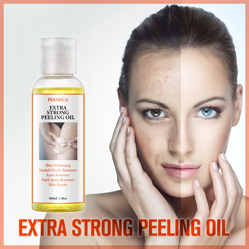 OEM Organic Body Oil for Lightening Skin Yellow Peel-Off Oil with Papaya and Carrot Private Label Whitening Oil