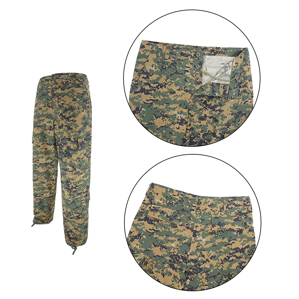 KMS High Quality Security Guard Dress Uniform Safety Uniform Shirts Reflective Tape Camouflage Hunting Clothes
