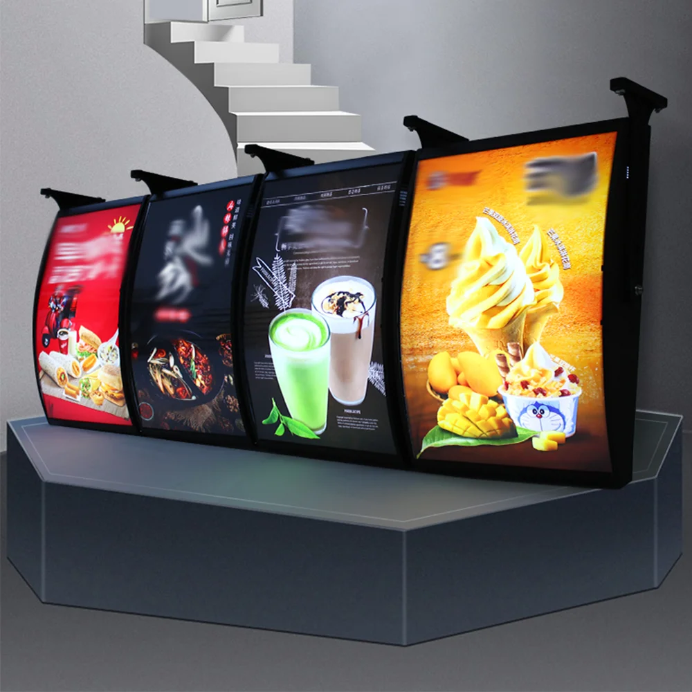 Good Performance LED Sign Billboard Fast Food Restaurant Hanging Menu Display Advertising Light Boxes