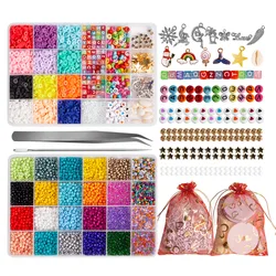 christmas bag polymer clay beads glass bead box set for DIY Jewelry