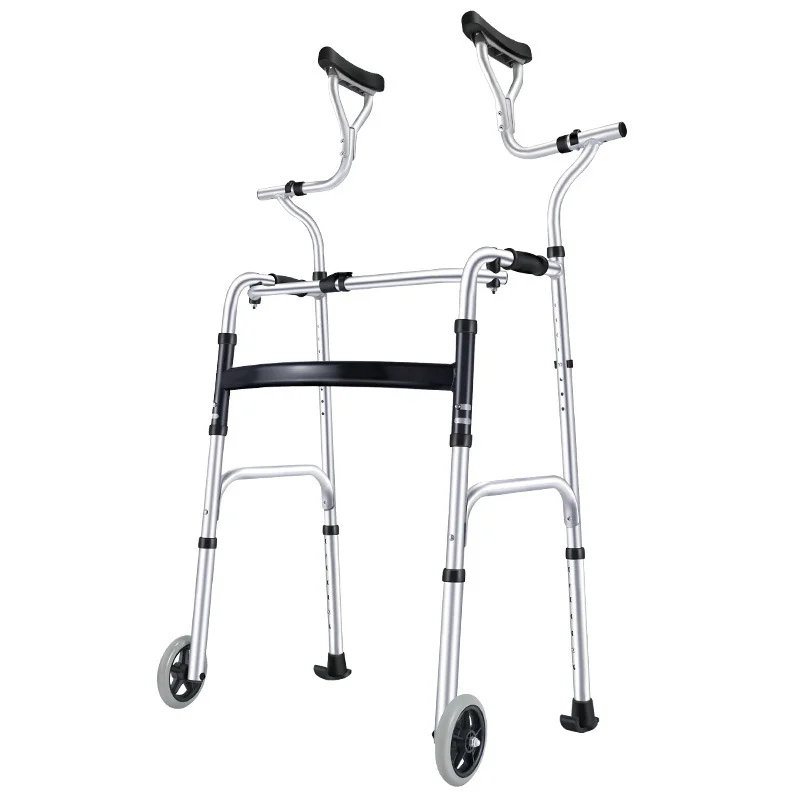 Factory Outlet High Quality Adult Standing Stand Adjustable Height Walker Walker with Wheels