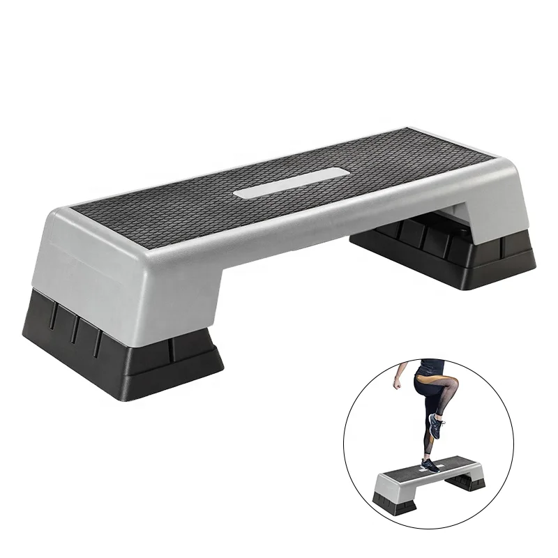 Aerobic Stepper Gym Equipment Fitness Exercise Step Platform Trainer Adjustable Height Workout Aerobic Stepper Step Platform