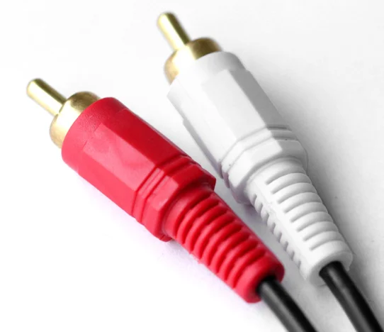 Beixonn 1.5m gold  rca cable audio video cable 2 rca to 3.5mm cable