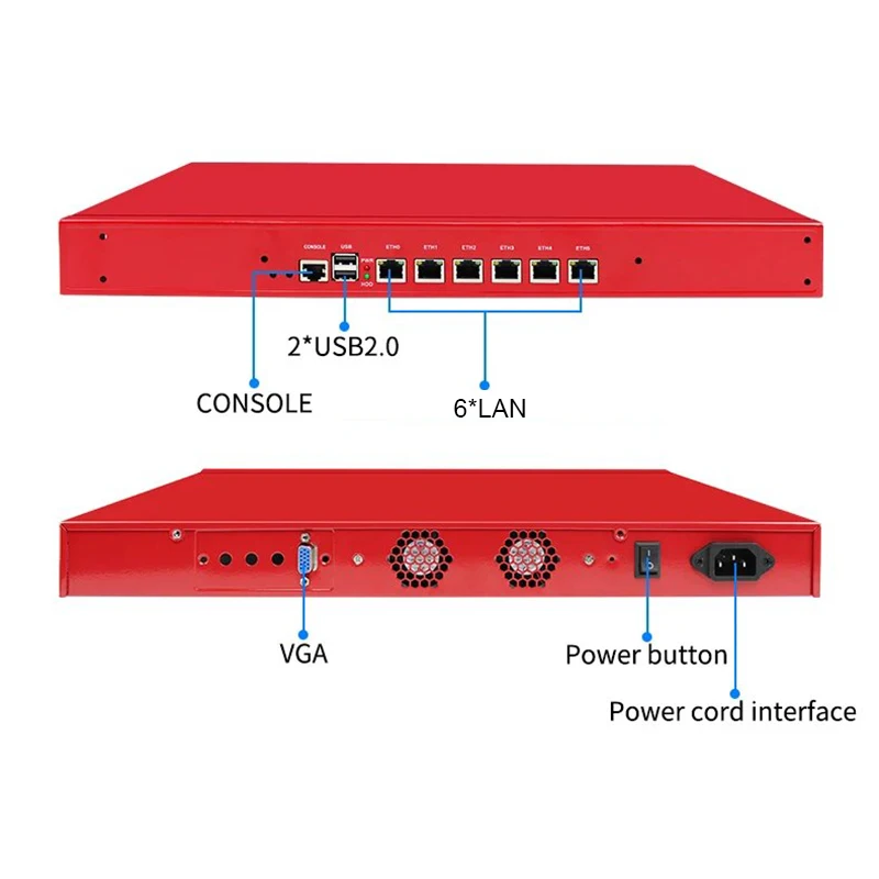 1U Rack Server Firewall Router Pfsense All In One HTPC Cele ronJ4125 Pen tium N5105 Industrial Computer Multi Industrial Mini PC