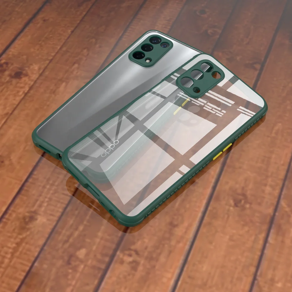 Anti-fall Airbag Case Shockproof Clear Soft Frame Back Cover For Oppo A74 5G A52 A92 A94 A72 A53 A54 4G Reno6 5F 4 SE A15 A16