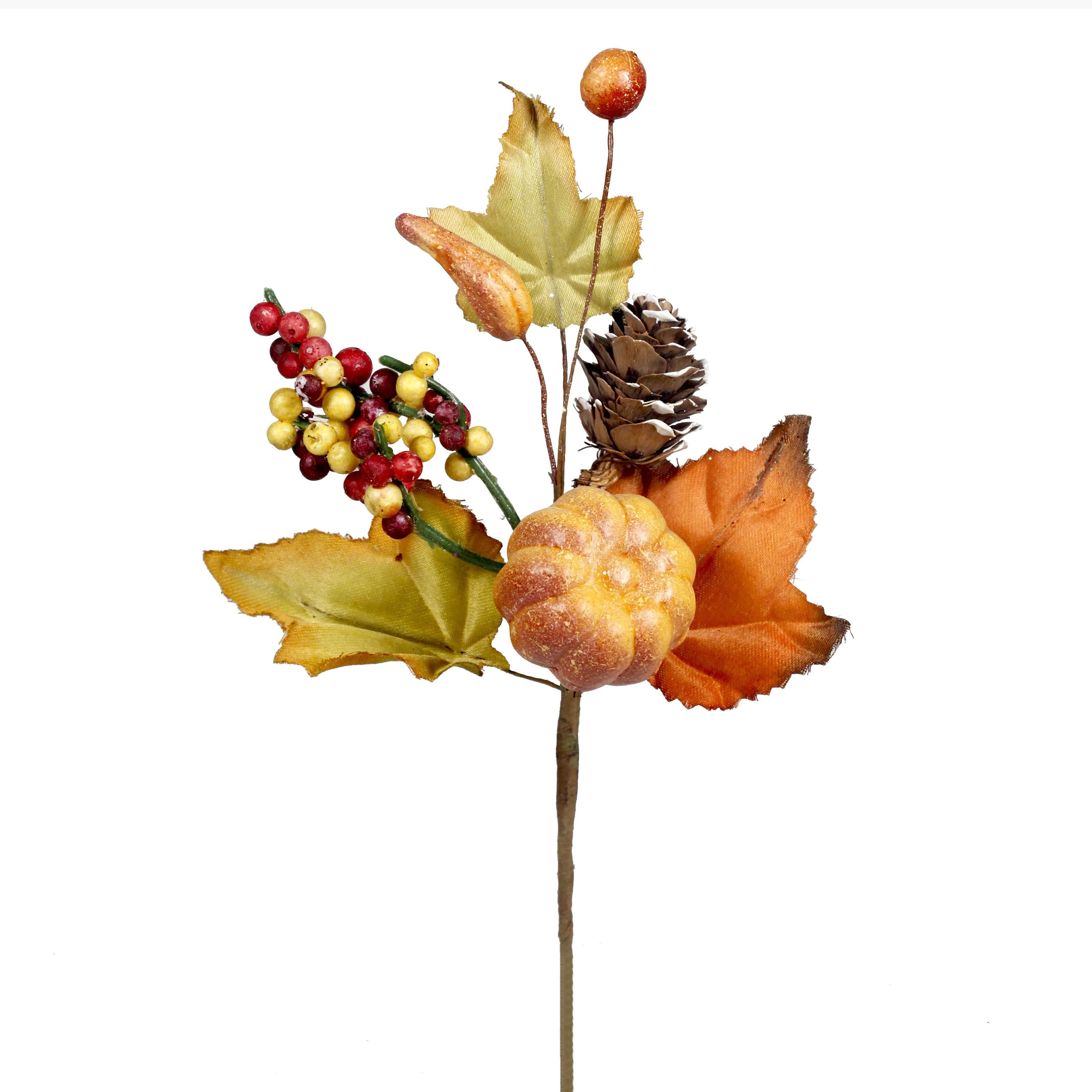 Autumn Artificial Pumpkin and Pinecone Spray Fall Displays Table Centerpieces Floral Arrangements