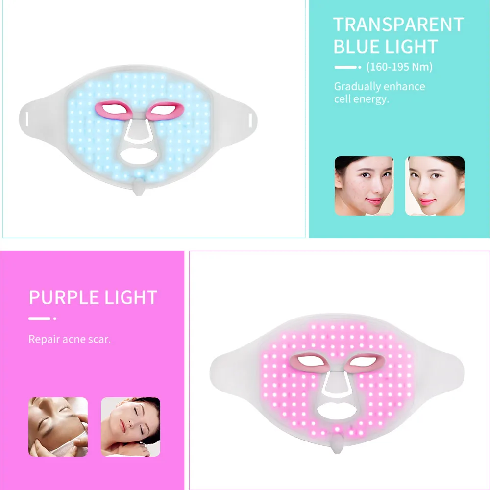 Wholesale Wireless Led Beauty face Mask Infrared Home Use Led Mask Light Therapy Led Facial Masks