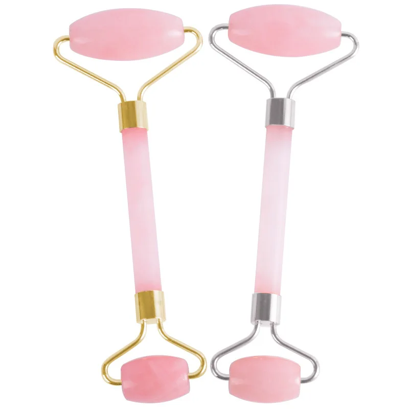 Best High Quality Anti Aging Face Lifting Jade Stone Cold Gemstone Natural Crystal Rose Quartz Massage Facial Jade Roller