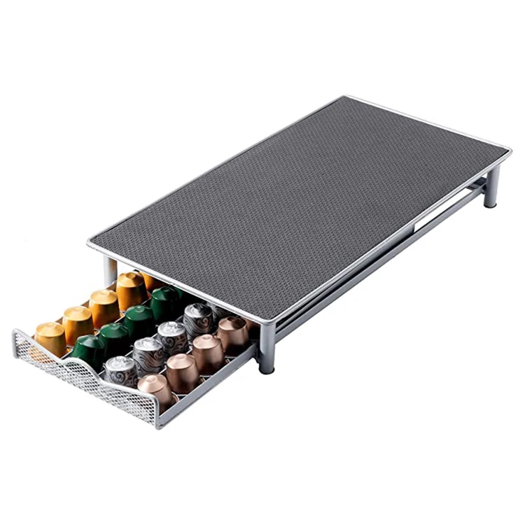 Flat countertop coffee pod holder Dolce Gusto organizer tray Coffee pod organizer  40 coffee pods Countertop  in drawer storage