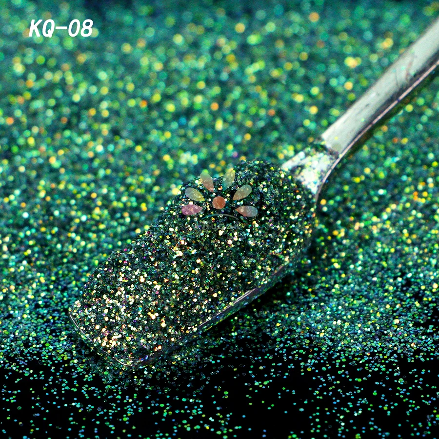 Polyester Holographic Mixed Size Glitter For Nail Art And Glitter Resin Tumblers Peacock Glitter