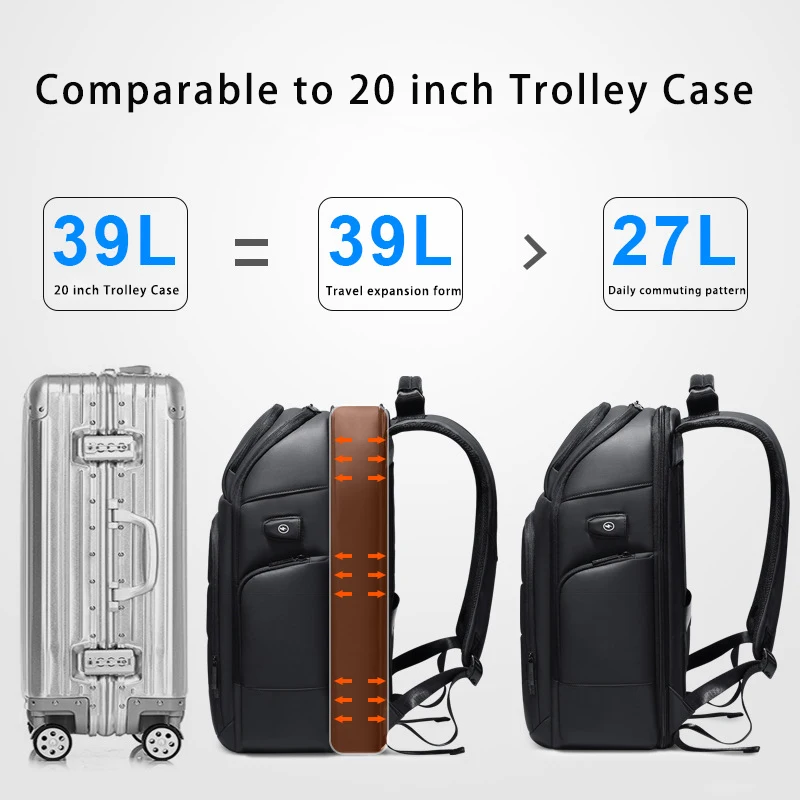 wholesale multifunctional waterproof Business Large Capacity 15.6 laptop bag backpack with usb charger port
