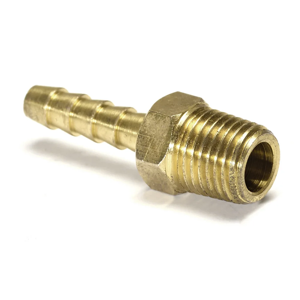 Custom size Brass Nipple joint Insert pneumatic adapter Male swivel hose barb fittings