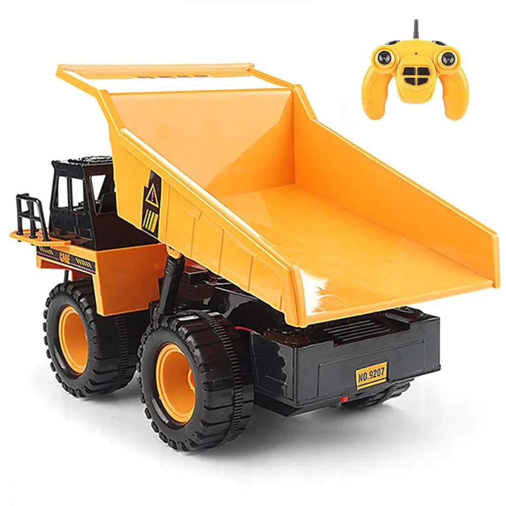 
2.4G Alloy Truck Remote Control Alloy Dump Truck Big Dump Truck Engineering Vehicles Loaded Sand Car RC Toy For Kid Gift 