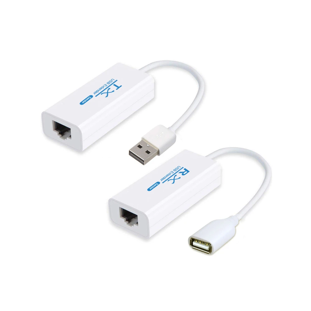 USB 200M Extender Over RJ45 Ethernet Cable USB2.0 Converter Extension Adapter TX RX Sender Receiver by CAT5E or CAT6 Cat5e/6