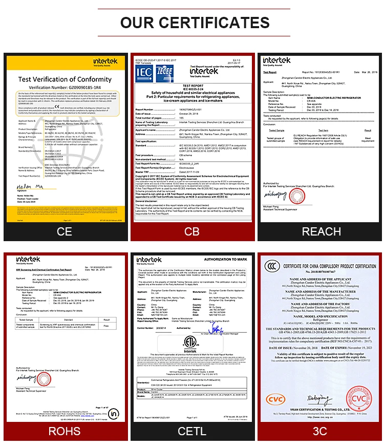 Candor Factory Custom Commercial Use 62L Mini Beverage Cooler Fridge