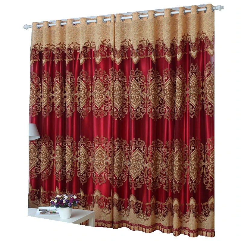 High Quality Elegant Luxury Jacquard Burnout Blackout Curtain for Room And Bedroom