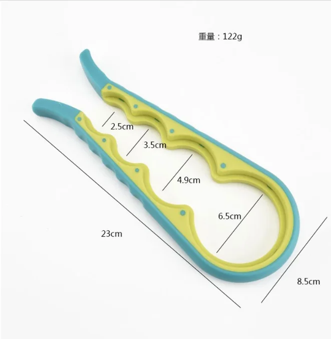 Creative multi-purpose 4 in 1 can opener Silicone multi-function bottle opener Multi-purpose anti-skid capper Open can