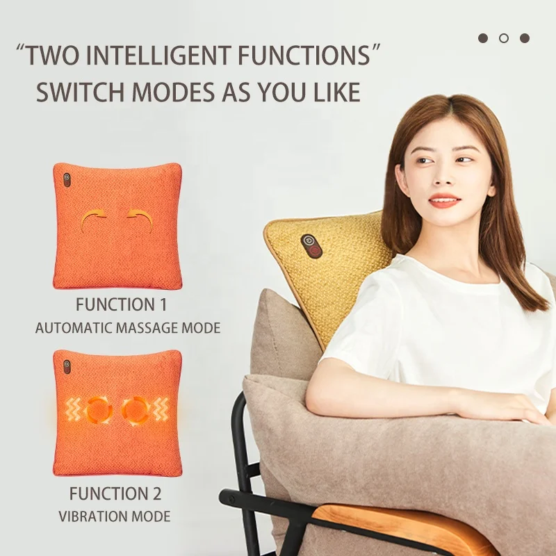 Neck Massager Car Home Cervical Shiatsu Massage Neck Back Waist Body Electric Multifunctional Massage Pillow Cushion