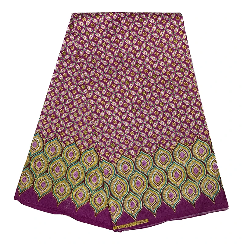 Hottest products on the market 100% Polyester Gold Powder nigeria african fabric company