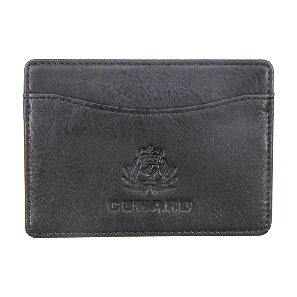 Custom leather business card holder wallet credit card holder genuine leather smart rfid card holder