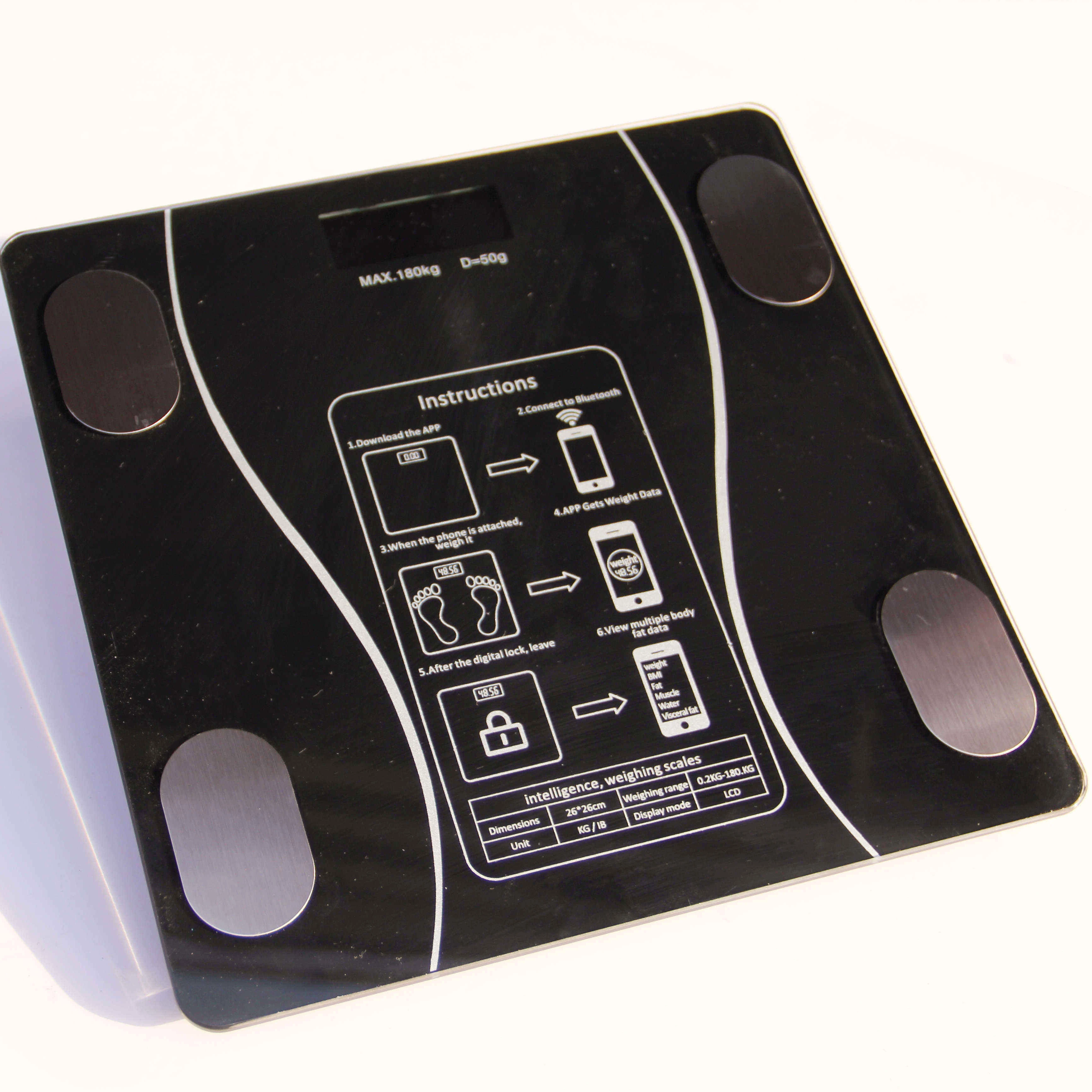 Body Scale bluetooth Large LCD Display Load  Household Bathroom Smart Health Weighing Scale