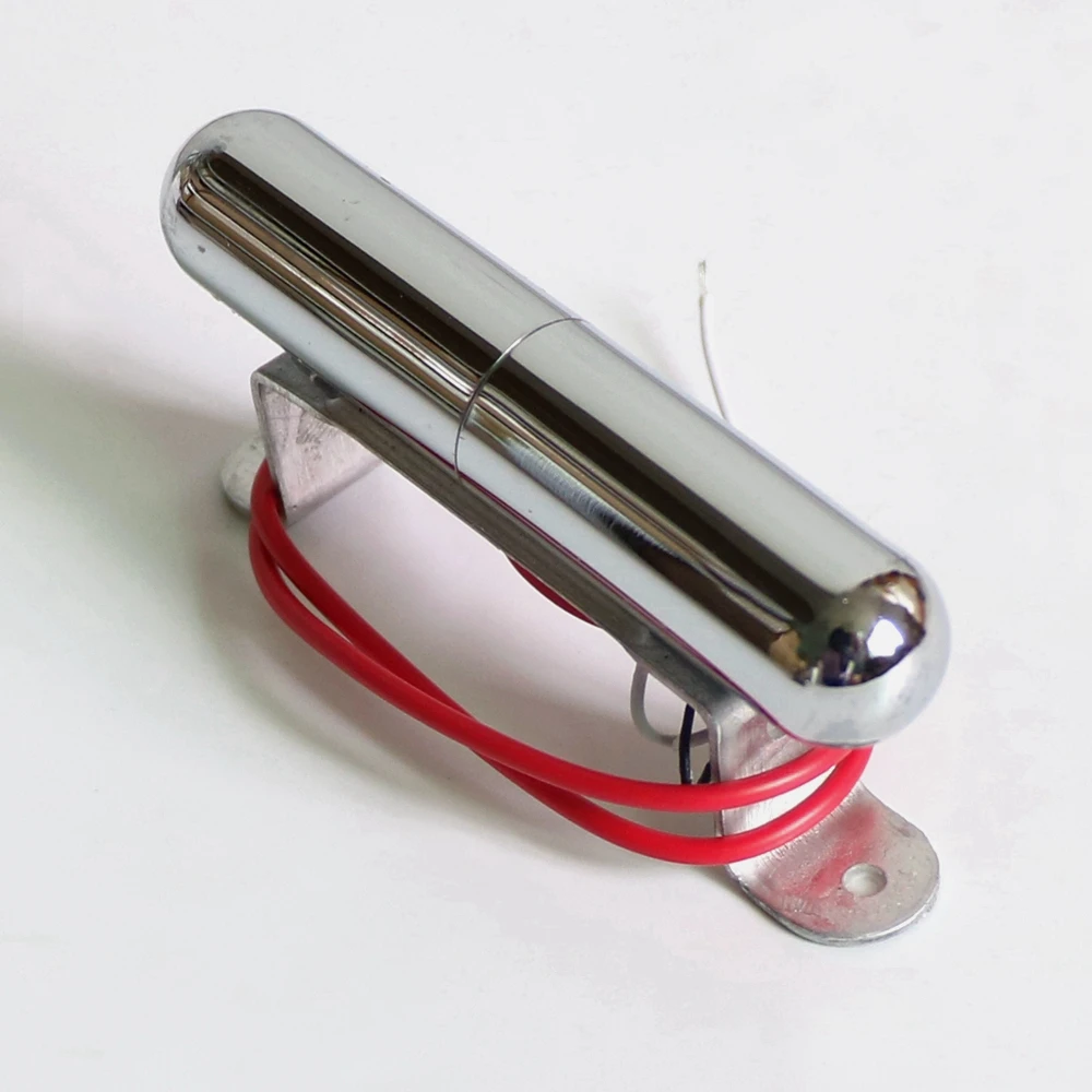Donlis Chrome Tube Ceramic Lipstick Guitar Pickup for Single Coil Route With Aluminum Baseplate