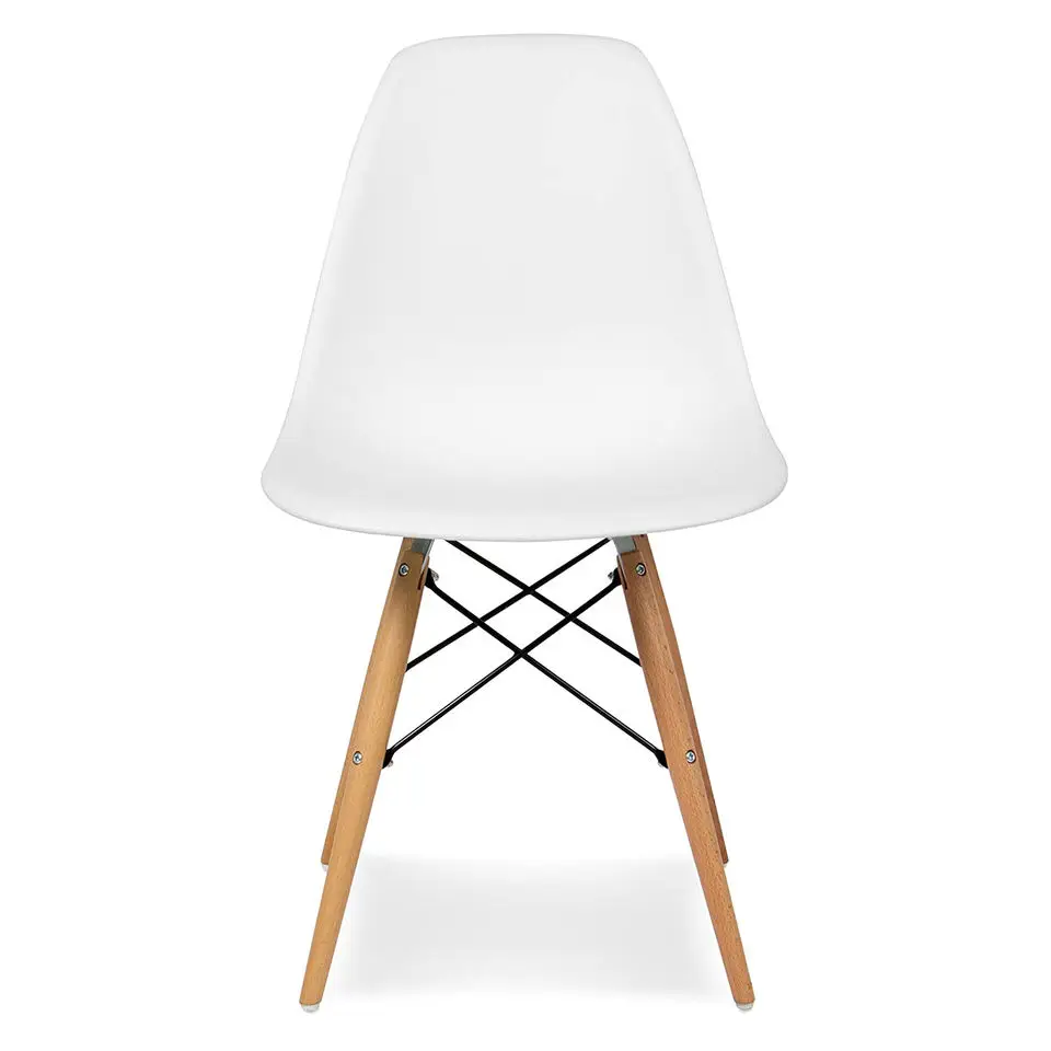 Wholesale Customized Fashion Modern Design Home Chairs Replica eam Wooden Legs PP Plastic Seat Kitchen Dining Chair