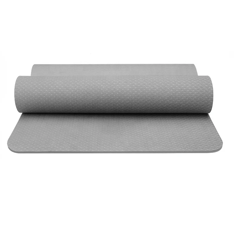 Wholesale eco-friendly Monochrome double color pilates TPE sports yoga mat for women Fitness Exercise Pad women yoga
