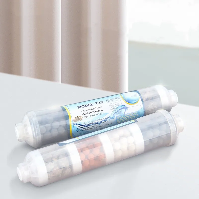 Maifan Stone T33 Water Filter Cartridge 10 Inch 4 Stage Mineralizing Weak Alkaline Far Infrared Rays Water Filter Parts